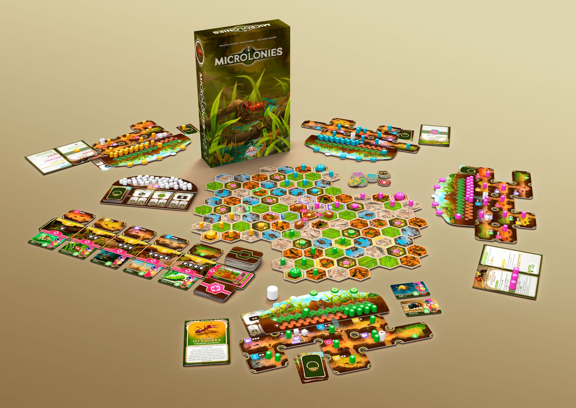 Microlonies – matériel de jeu et boîte